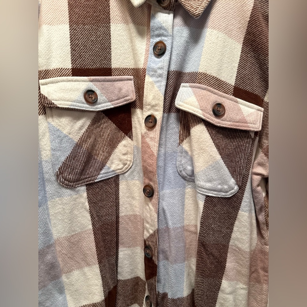Plaid Button-Up Shacket - image 2